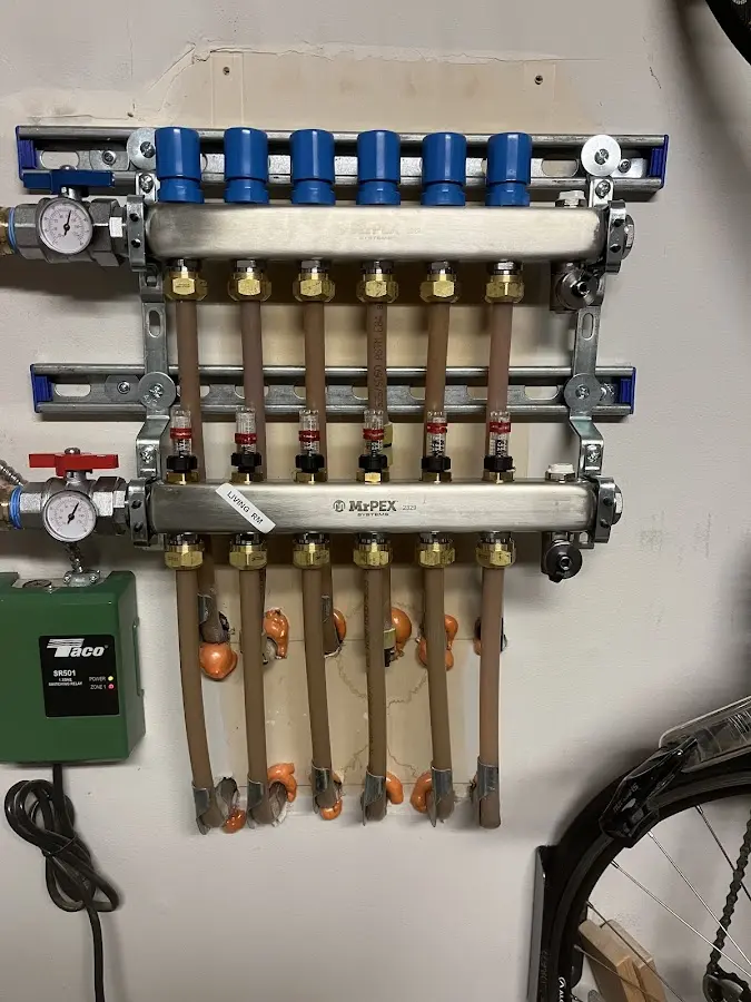 Plumber performing Gas Line Installation at a residential property in Boonville